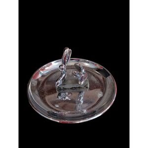 Vintage Hamilton Product Chrome Ashtray Bunny Rabbit Figurine Made in USA‎
